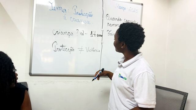 Quadro da formação: Protecção à criança, criança dos 0 aos 17 anos, protecção não é violência
